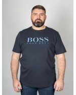 Tee shirt col rond Hugo Boss grande taille bleu marine