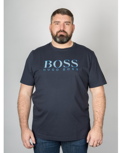 Tee shirt col rond Hugo Boss grande taille bleu marine