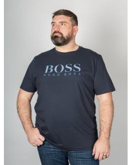 Tee shirt col rond Hugo Boss grande taille bleu marine