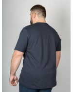 Tee shirt col rond Hugo Boss grande taille bleu marine