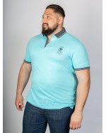 Polo piqué Mode Monte Carlo grande taille bleu turquoise