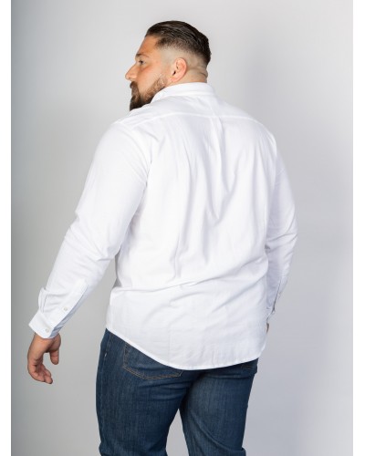 Chemise Ralph Lauren grande taille en maille blanc