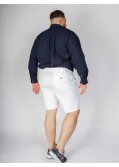 Short chino 1214 grande taille avec ceinture blanc