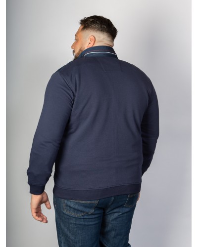 Blouson bi-matière Maneven grande taille bleu marine