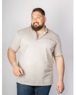 Polo piqué oxford mercerisé Maneven grande taille beige