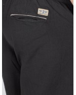 Short North 564 grande taille en coton et lin noir