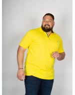 Polo piqué stretch Casa Moda grande taille jaune