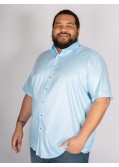 Chemisette ville en piqué Maneven grande taille bleu turquoise