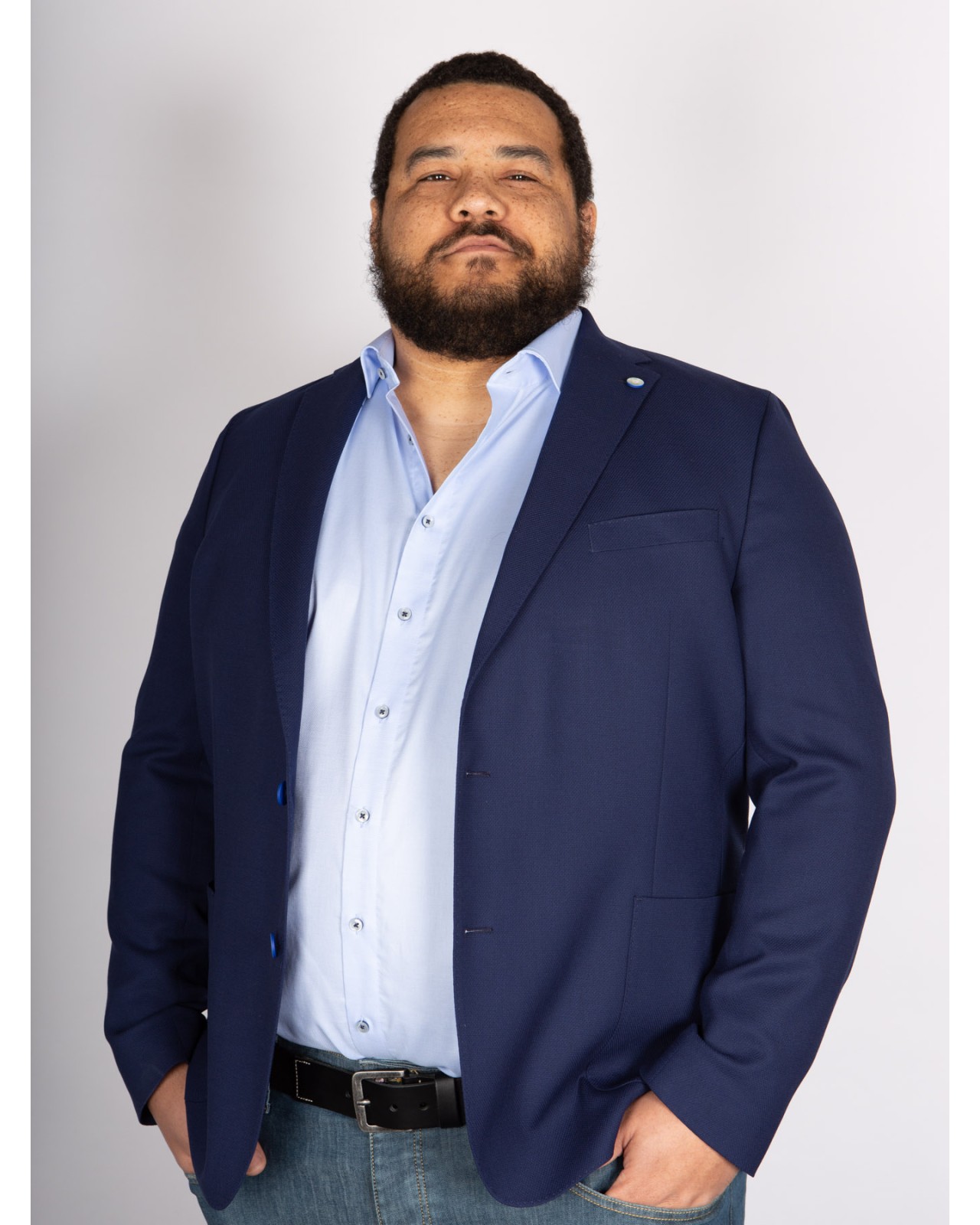 Veste armurée Digel grande taille bleu