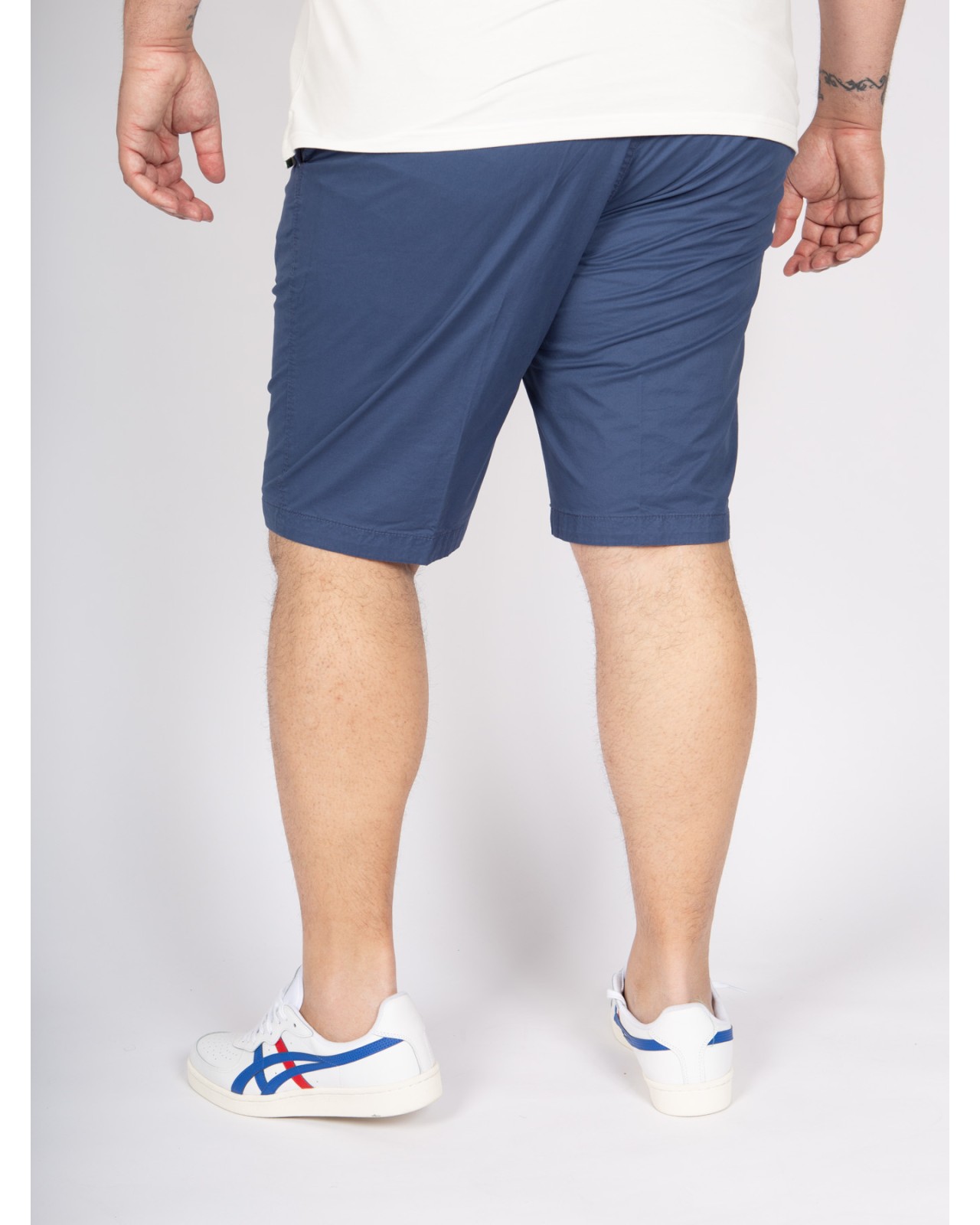 Short chino Bugatti grande taille bleu