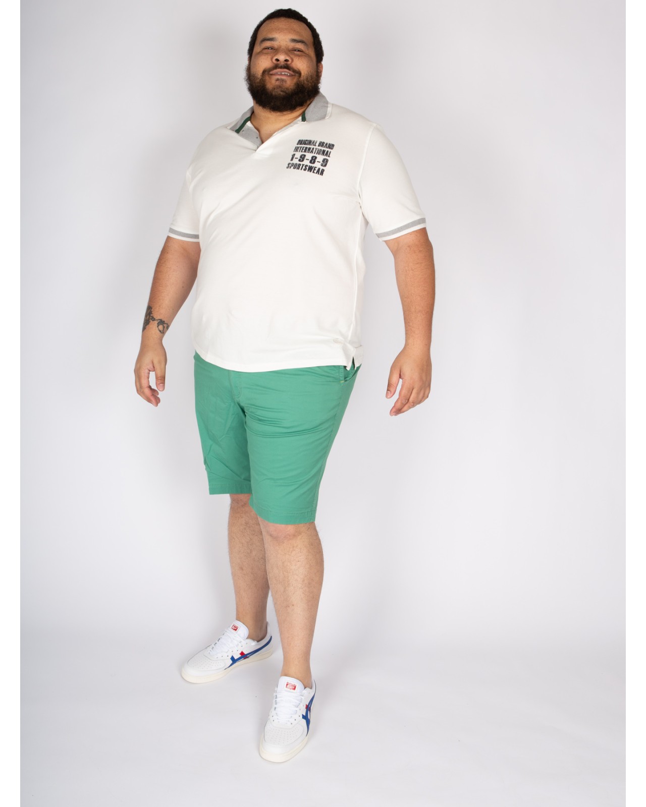 Short chino Bugatti grande taille vert
