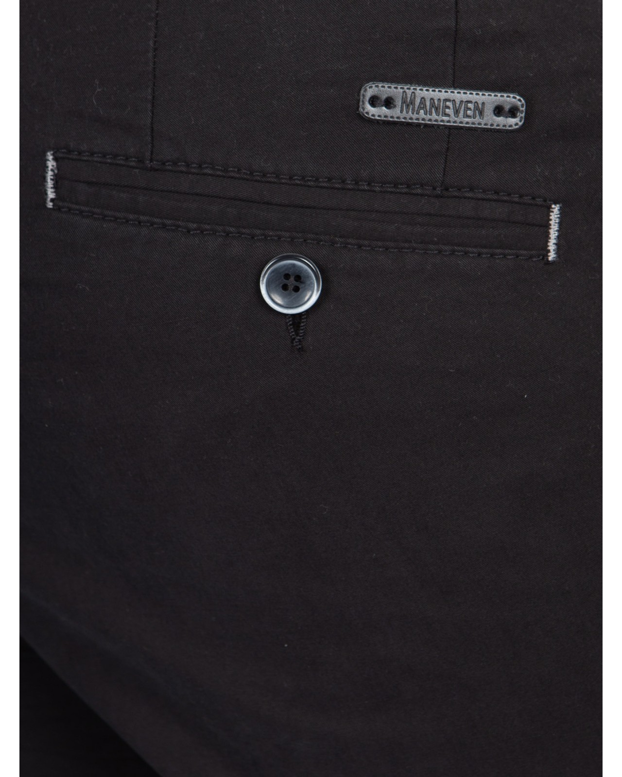 Pantalon chino Maneven grande taille noir