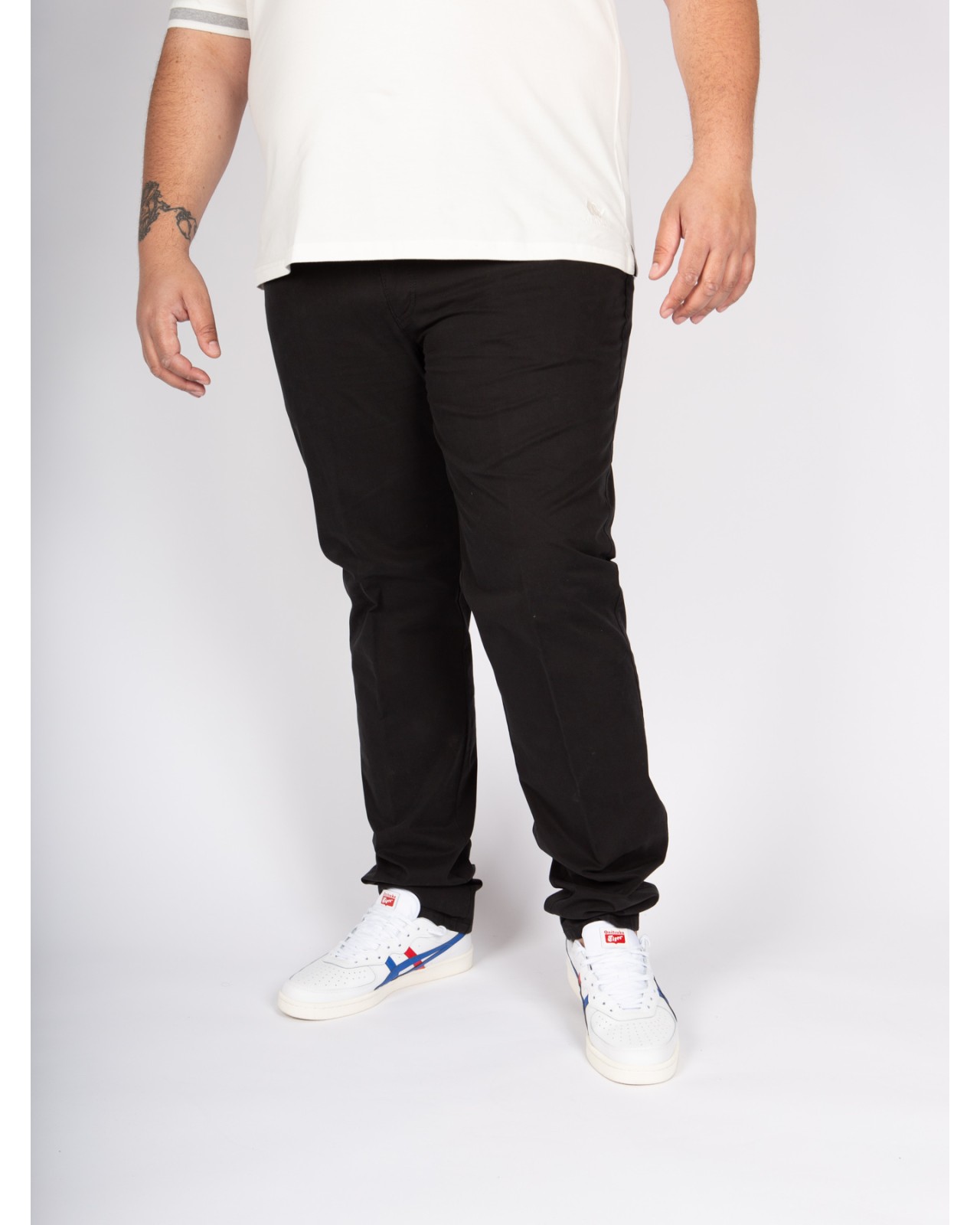 Pantalon chino Maneven grande taille noir