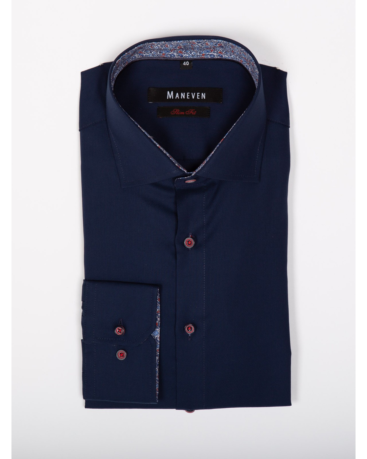 Chemise Maneven manches extra-longues 72 cm bleu marine non iron