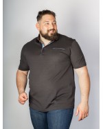 Polo piqué oxford mercerisé Maneven grande taille anthracite