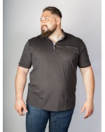 Polo piqué oxford mercerisé Maneven grande taille anthracite