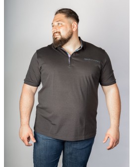 Polo piqué oxford mercerisé Maneven grande taille anthracite