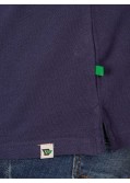 Polo piqué Duke grande taille détail contrastant bleu marine