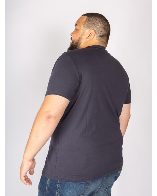 Tee Shirt col V jersey San Roch grande taille bleu marine