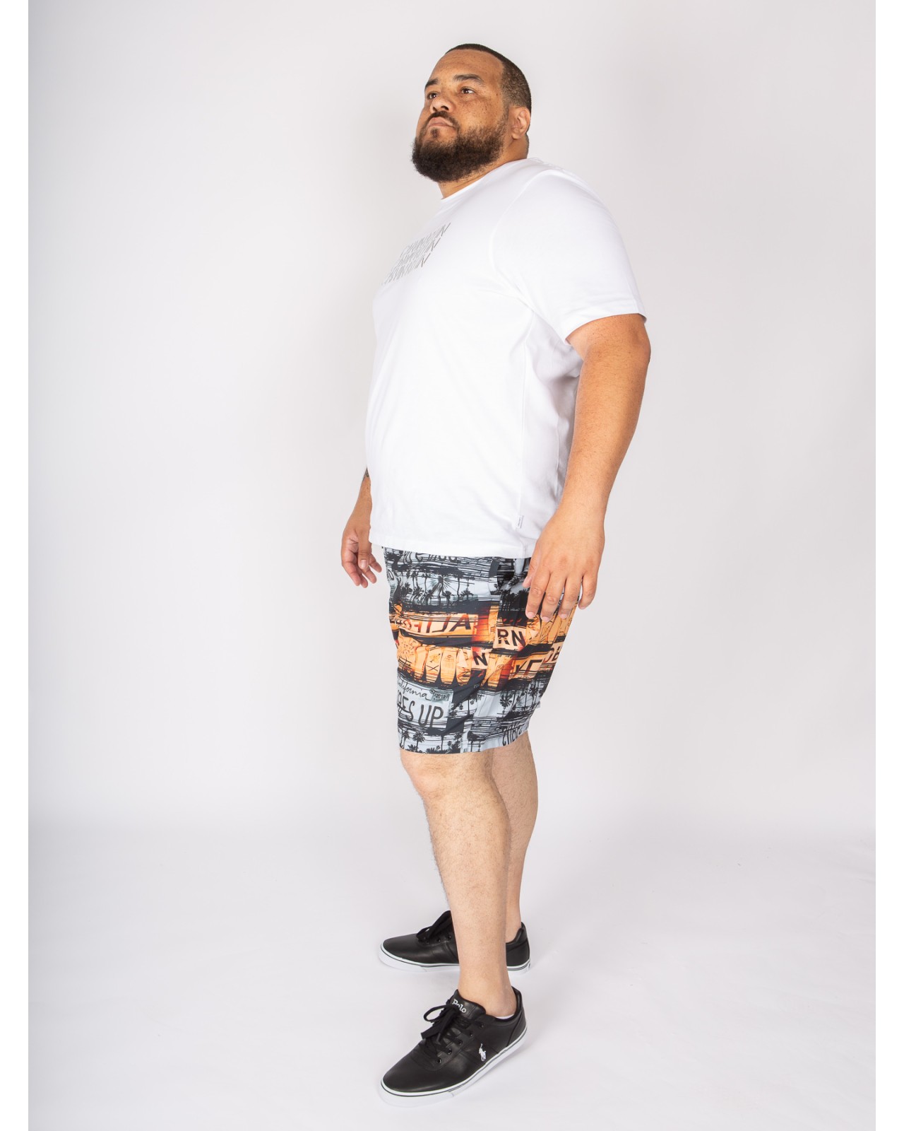 Short de bain Abraxas grande taille fantaisie orange