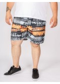 Short de bain Abraxas grande taille fantaisie orange
