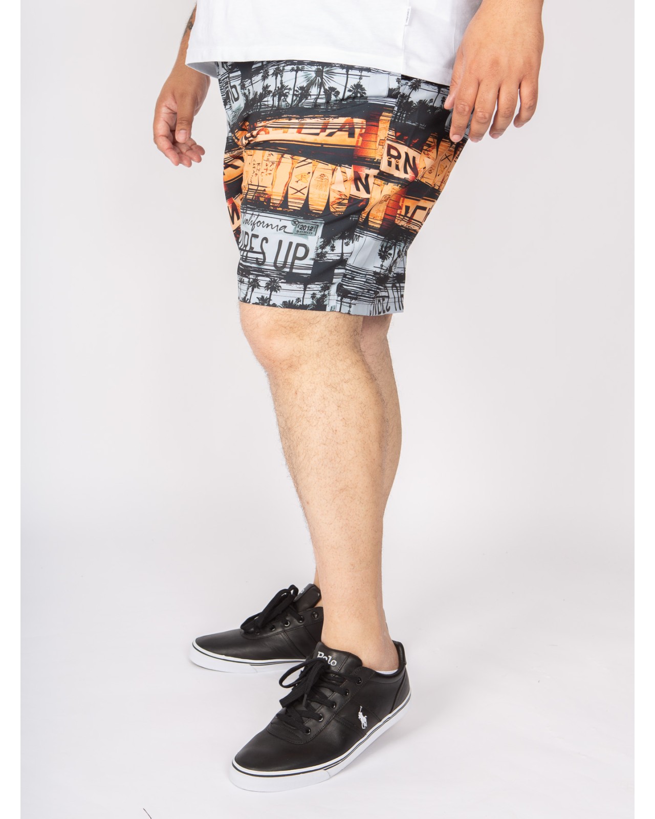 Short de bain Abraxas grande taille fantaisie orange