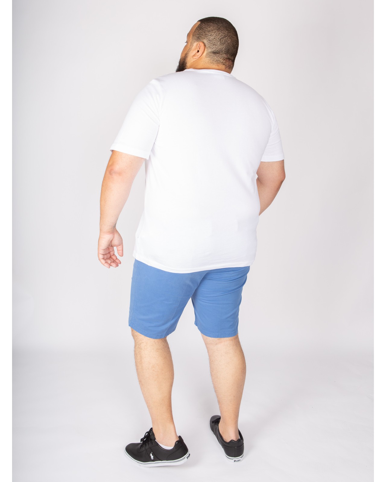Short chino 1214 grande taille avec ceinture bleu