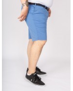 Short chino 1214 grande taille avec ceinture bleu