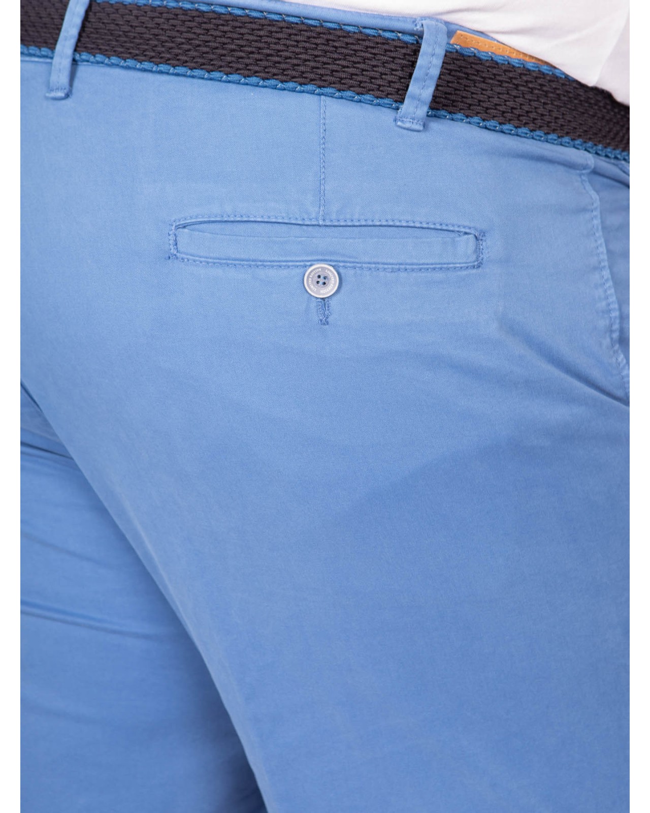 Short chino 1214 grande taille avec ceinture bleu