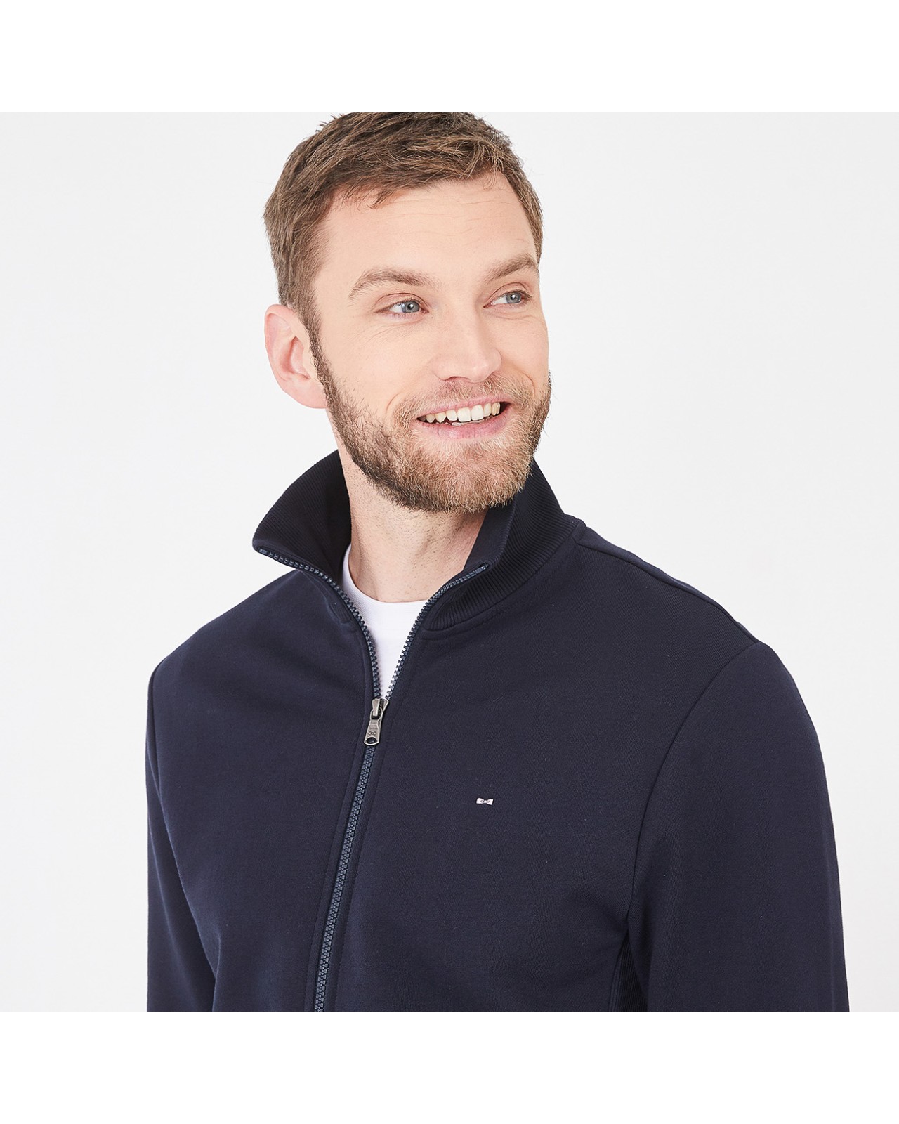 Haut de survêtement zippé Eden Park grande taille bleu marine