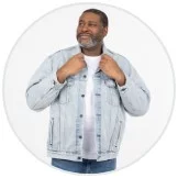 Vestes en jeans grande taille