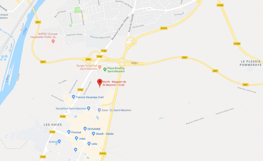 plan accès magasin size factory creil