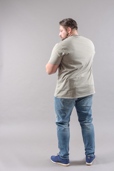 Tee-shirt dos grande taille homme fort