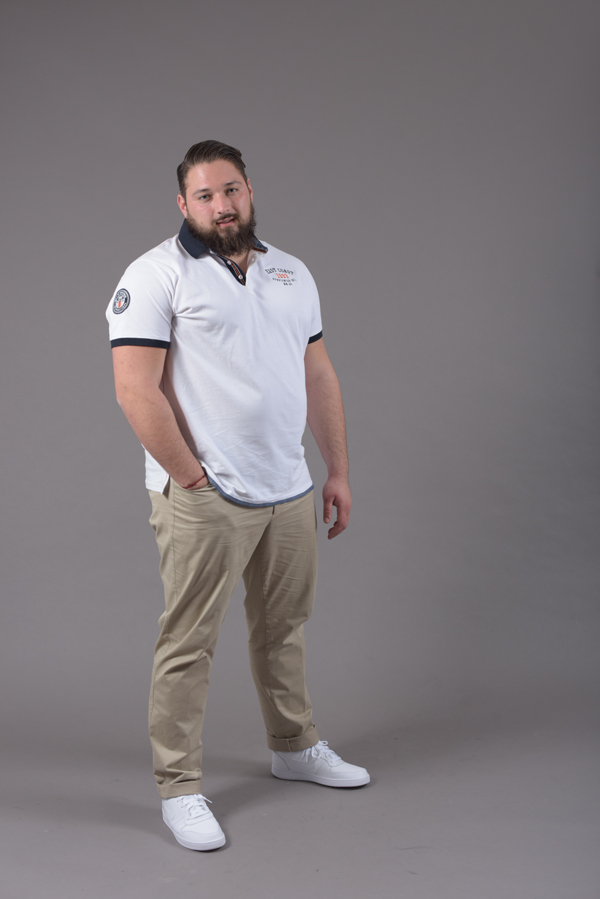 Polo blanc grande taille homme