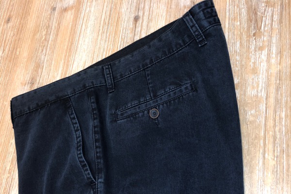 poche arrière pantalon en tencel