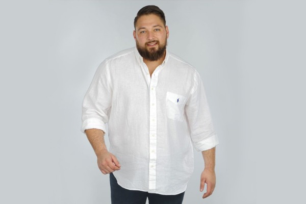Chemise en lin blanche grande taille