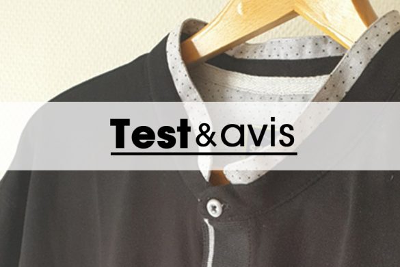 Polo San Roch grande taille homme noir col mao