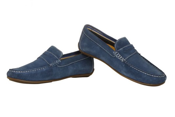 Mocassin grande taille bleu