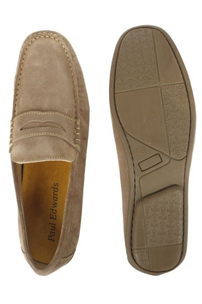 Semelle et fil contrastant mocassin homme