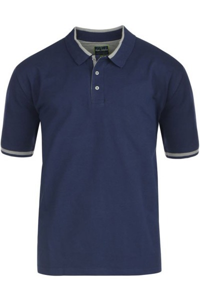 polo bleu look monochrome