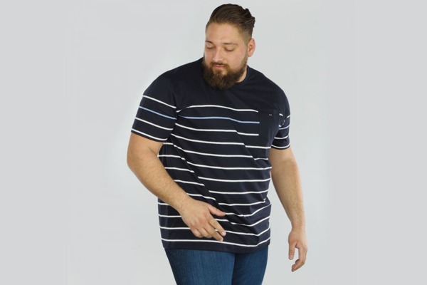 Tee-shirt homme grande taille rayé 