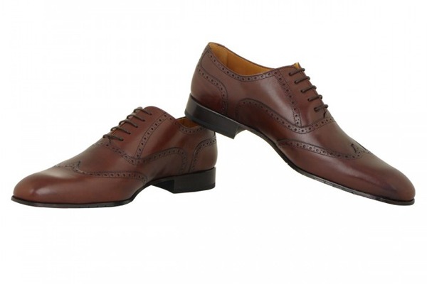 chaussure en cuir lisse