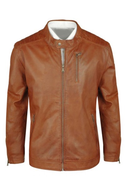 Veste en cuir grande taille homme