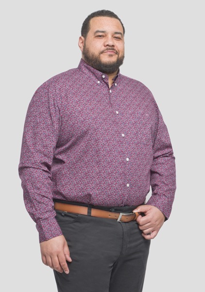 Chemise à fleurs pour homme grande taille