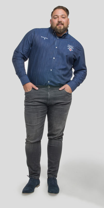 Jean gris pour homme grande taille