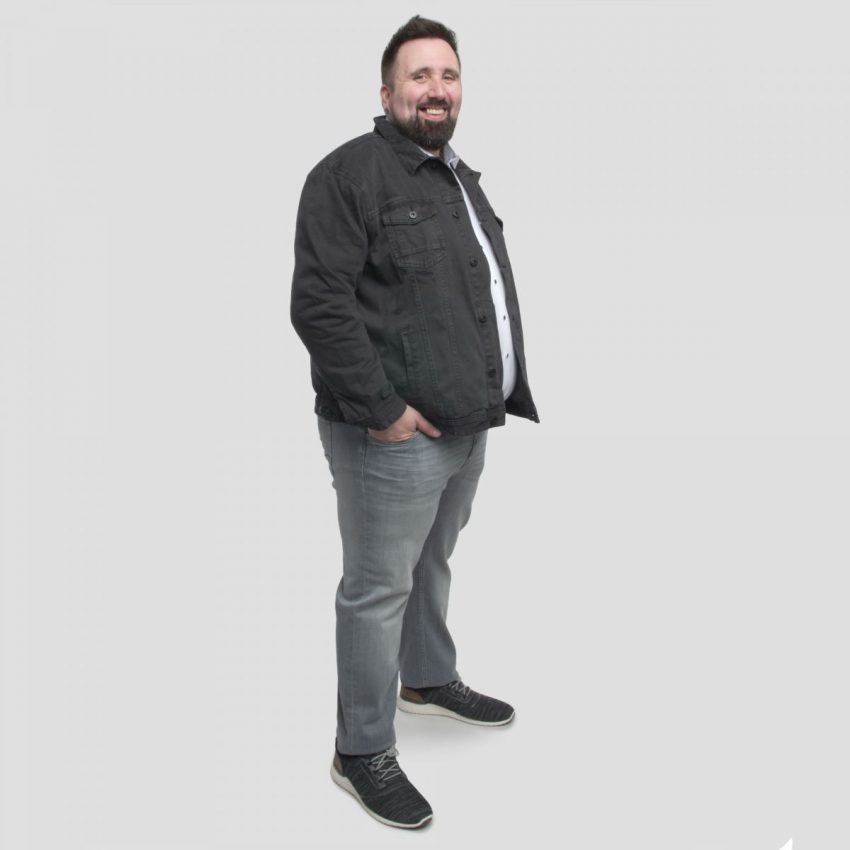 veste en jeans pour homme de grande taille