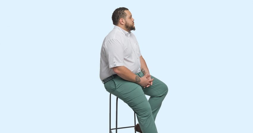 Pantalon chino pour homme fort.