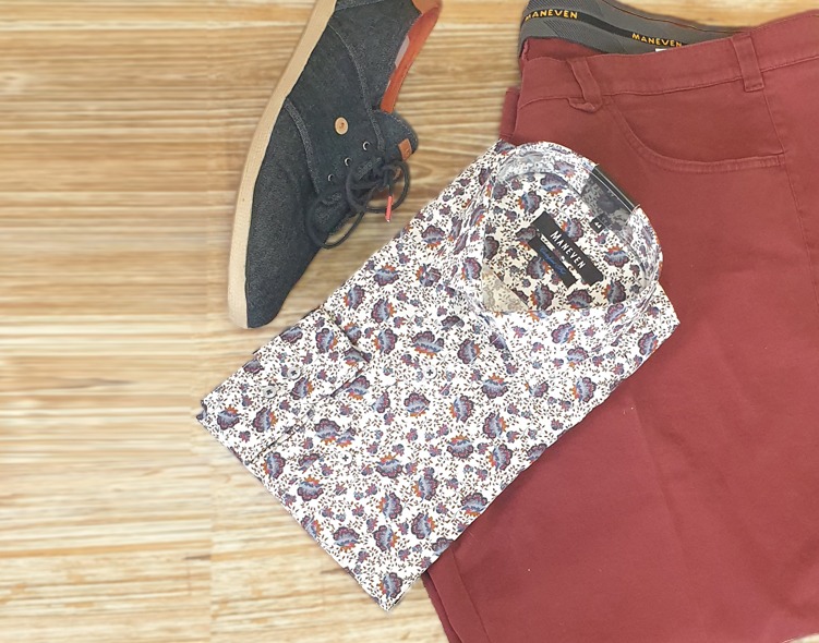 Chemise Maneven, pantalon chino Maneven, chaussures Faguo pour homme grande taille