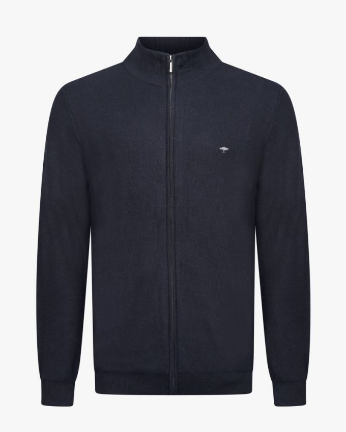 Gilet zippé bleu marine pour homme grand