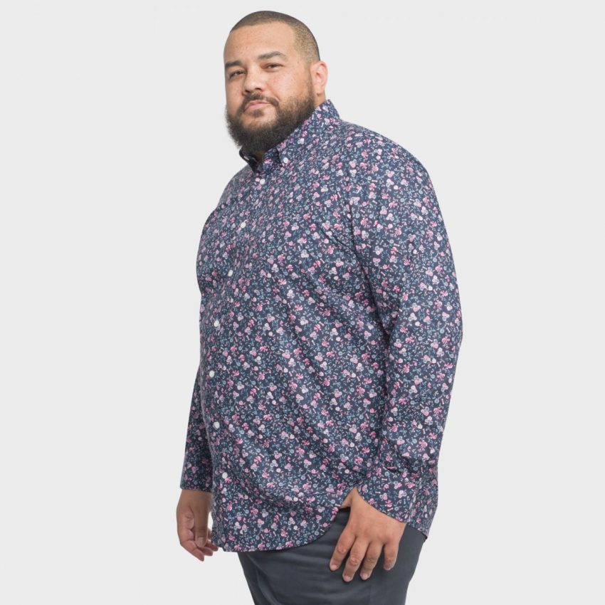 Chemise à fleurs homme grande taille